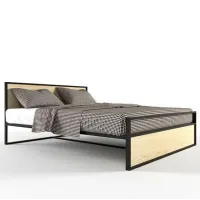 Ліжко в стилі Loft NS-761 930x1800x2000 мм Черный