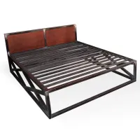 Ліжко в стилі Loft NS-766 830x1800x2000 мм Черный Ліжко в стилі Loft NS-766 830x1800x2000 мм Черный
