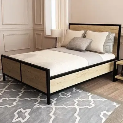 Ліжко в стилі Loft NS-781 1130x1600x2000 мм Черный