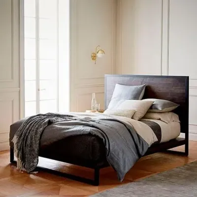 Кровать в стиле Loft NS-782 1230x2100x2200 мм Черный