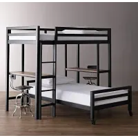 Ліжко в стилі Loft NS-788 1930x2000x1900 мм Черный Ліжко в стилі Loft NS-788 1930x2000x1900 мм Черный