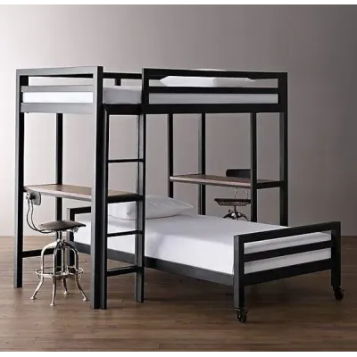 Ліжко в стилі Loft NS-788 1930x2000x1900 мм Черный