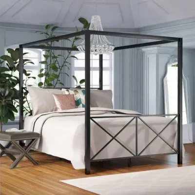 Ліжко в стилі Loft NS-806 2230x1600x2000 мм Черный Ліжко в стилі Loft NS-806 2230x1600x2000 мм Черный