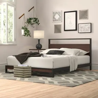 Ліжко в стилі Loft NS-808 880x1800x2000 мм Черный