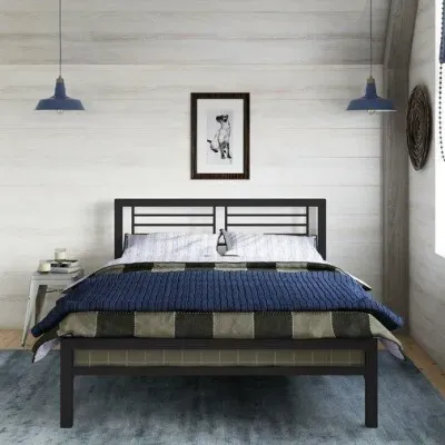 Ліжко у стилі Loft NS-814 1130x1800x2000 мм Черный