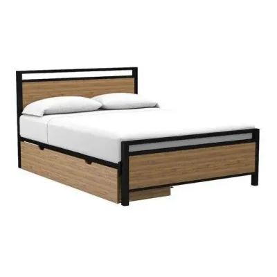 Кровать в стиле Loft NS-828 1130x1600x2000 мм Черный