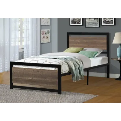 Кровать в стиле Loft NS-831 1130x1200x2000 мм Черный