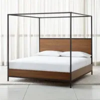 Ліжко у стилі Loft NS-839 2230x2100x2100 мм Черный Ліжко у стилі Loft NS-839 2230x2100x2100 мм Черный