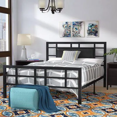 Кровать в стиле Loft NS-843 1230x1800x2000 мм Черный