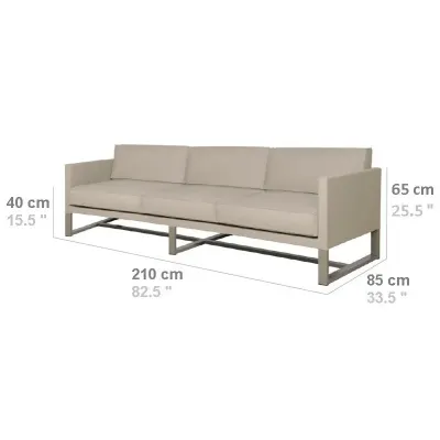 Лаунж диван у стилі Loft NS-860 680x2100x850 мм Серый
