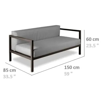 Лаунж диван в стиле Loft NS-863 630x1900x850 мм Черный Лаунж диван в стиле Loft NS-863 630x1900x850 мм Черный
