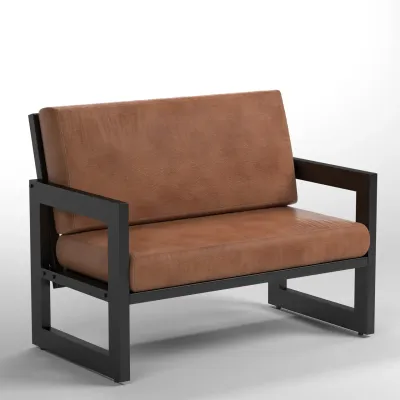Лаунж диван в стиле Loft NS-910 850x1300x650 мм Черный