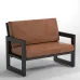 Лаунж диван в стиле Loft NS-910 850x1300x650 мм Черный