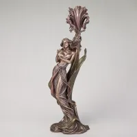 Інтер'єрний свічник Дівчина з метеликом Veronese AL12573 Інтер'єрний свічник Дівчина з метеликом Veronese AL12573