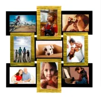 Фоторамка Золотое мерцание на 9 фотографий Sabefet T-FX30246