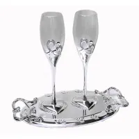 Келихи на підносі 2 шт Wedding Sabefet T-SS33033 Келихи на підносі 2 шт Wedding Sabefet T-SS33033