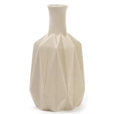 Ваза настольная ceramic Stone Flower 20 см, песочного цвета Bona DP41690