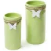 Ваза настільна для квітів Flowers Garden Метелик 26 см ceramic, зелений Bona DP41722