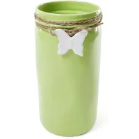 Ваза настільна для квітів Flowers Garden Метелик 26 см ceramic, зелений Bona DP41722