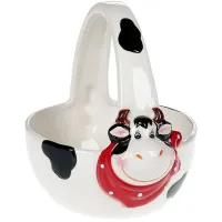 Конфетница ceramic Коровка Глория с ручкой, 400мл Bona DP66854