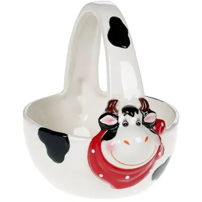 Цукерниця ceramic Корівка Глорія з ручкою, 400мл Bona DP66854