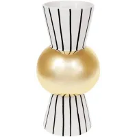 Ваза ceramic Kamarin 29см Black смуги із золотом Bona DP67931