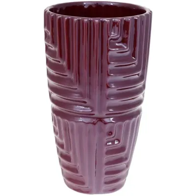 Ваза ceramic Lorenc 22.5см, жемчужный бордовый Bona DP67938