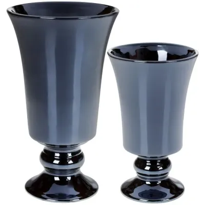 Ваза ceramic Кубок 26.5см, синий перламутр Bona DP67944