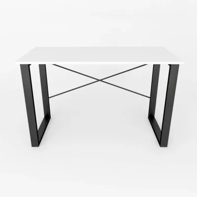 Письменный стол Ferrum-decor Драйв 750x1000x600 Черный металл ДСП Белый 16 мм (DRA001)