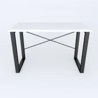 Письмовий стіл Ferrum-decor Драйв 750x1000x600 Чорний метал ДСП Білий 32 мм (DRA127) Письмовий стіл Ferrum-decor Драйв 750x1000x600 Чорний метал ДСП Білий 32 мм (DRA127)