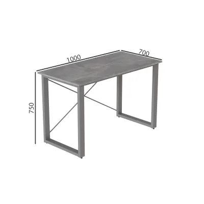 Письменный стол Ferrum-decor Драйв 750x1000x700 Серый металл ДСП Бетон 16 мм (DRA077)