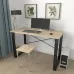 Письмовий стіл Ferrum-decor Драйв 750x1000x700 Чорний метал ДСП Дуб Сонома 16 мм (DRA067)