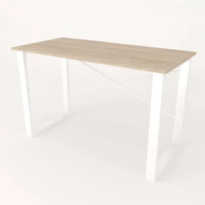 Письменный стол Ferrum-decor Драйв 750x1200x600 Белый металл ДСП Дуб Сонома 16 мм (DRA039)
