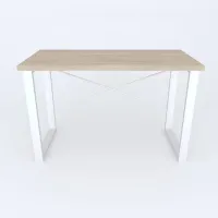 Письмовий стіл Ferrum-decor Драйв 750x1200x600 Білий метал ДСП Дуб Сонома 32 мм (DRA165)