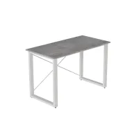 Письменный стол Ferrum-decor Драйв 750x1200x600 Белый металл ДСП Бетон 32 мм (DRA168)