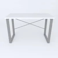 Письменный стол Ferrum-decor Драйв 750x1200x600 Серый металл ДСП Белый 32 мм (DRA155) Письменный стол Ferrum-decor Драйв 750x1200x600 Серый металл ДСП Белый 32 мм (DRA155)
