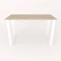 Письменный стол Ferrum-decor Драйв 750x1200x700 Белый металл ДСП Дуб Сонома 16 мм (DRA102)