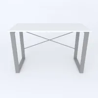 Письменный стол Ferrum-decor Драйв 750x1200x700 Серый металл ДСП Белый 16 мм (DRA092)