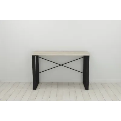 Письмовий стіл Ferrum-decor Драйв 750x1200x700 Чорний метал ДСП Дуб Сонома 16 мм (DRA088)