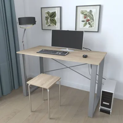 Письмовий стіл Ferrum-decor Драйв 750x1400x600 Сірий метал ДСП Дуб Сонома 16 мм (DRA053) Письмовий стіл Ferrum-decor Драйв 750x1400x600 Сірий метал ДСП Дуб Сонома 16 мм (DRA053)