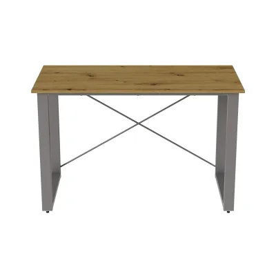 Письмовий стіл Ferrum-decor Драйв 750x1400x600 Сірий метал ДСП Дуб Артізан 32 мм (DRA181)