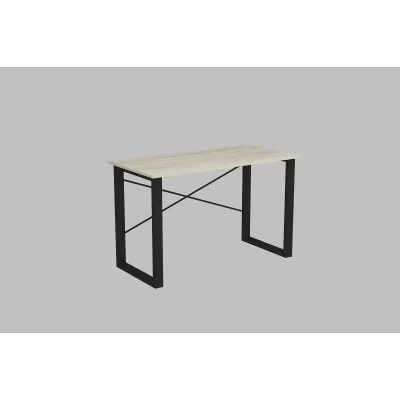 Письменный стол Ferrum-decor Драйв 750x1400x600 Черный металл ДСП Дуб Сонома 16 мм (DRA046)