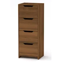 Высокий комод Компанит С 48х42х123 см орех
