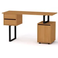 Стіл письмовий Компанит Лофт 4 130х50х72,8 см вільха