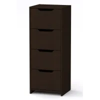 Высокий комод Компанит С 48х42х123 см Венге темный Высокий комод Компанит С 48х42х123 см Венге темный