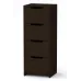 Высокий комод Компанит С 48х42х123 см Венге темный