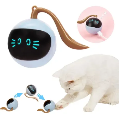 Іграшка для кішки Sundy CreZZzo USB smart м'яч-кулька з хаотичним рухом та підсвічуванням Іграшка для кішки Sundy CreZZzo USB smart м'яч-кулька з хаотичним рухом та підсвічуванням