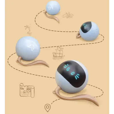 Іграшка для кішки Sundy CreZZzo USB smart м'яч-кулька з хаотичним рухом та підсвічуванням Іграшка для кішки Sundy CreZZzo USB smart м'яч-кулька з хаотичним рухом та підсвічуванням