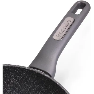 Сковородка-сотейник Kamille Granite диаметр 24см с гранитным антипригарным покрытием DP36339