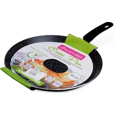 Сковородка Kamille для блинов Crepe Pan Marble диаметр 30см с мраморным покрытием DP36454